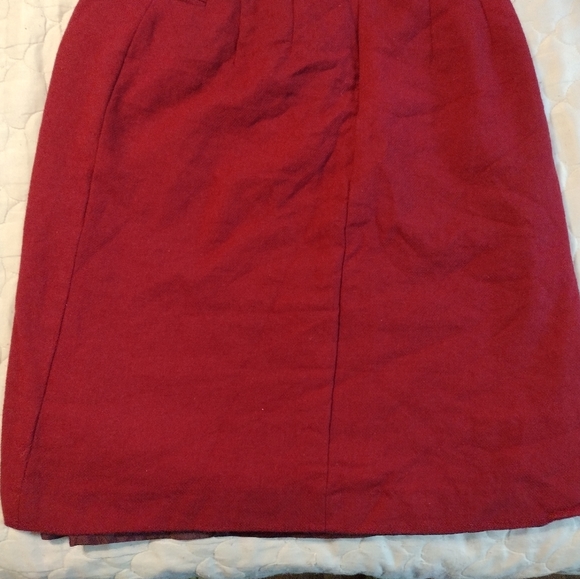Harve Benard Skirts Womens Red Mini Skirt With Small Slit On Side